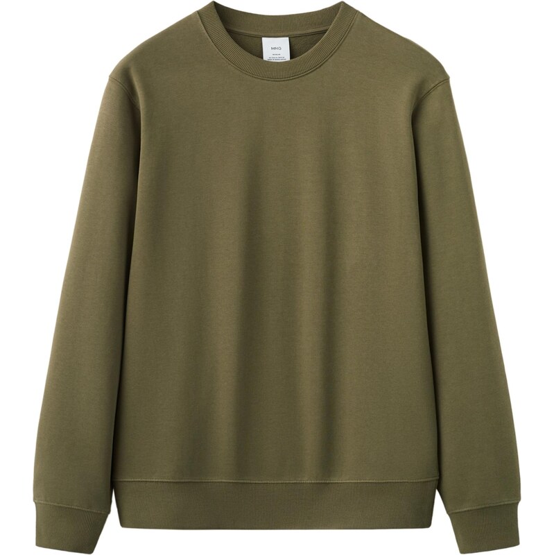 MANGO MAN Mikina Nole olivová 67519606