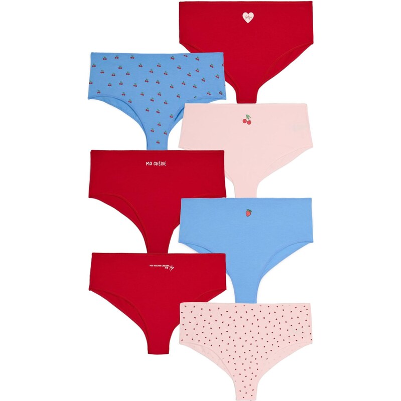 Zizzi Nohavičky LWeek nebesky modrá / ružová / červená 67519620