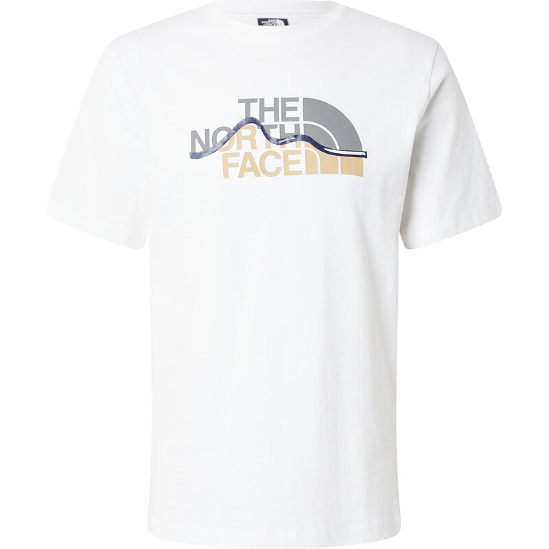 THE NORTH FACE Tričko Mountain Line béžová / tmavomodrá / sivá / biela 67519640