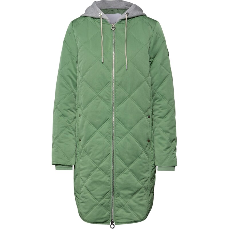 STREET ONE Prechodný kabát sivá melírovaná / zelená 67520807