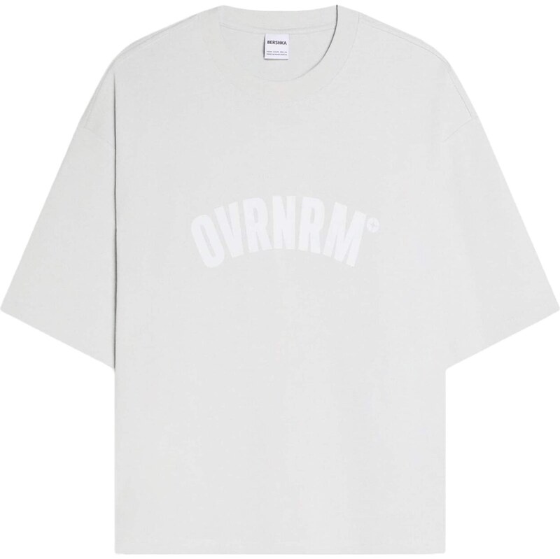 Bershka Tričko prírodná biela / vaječná škrupina 67520927