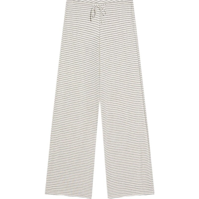 Bershka Nohavice sivá / biela 67520928