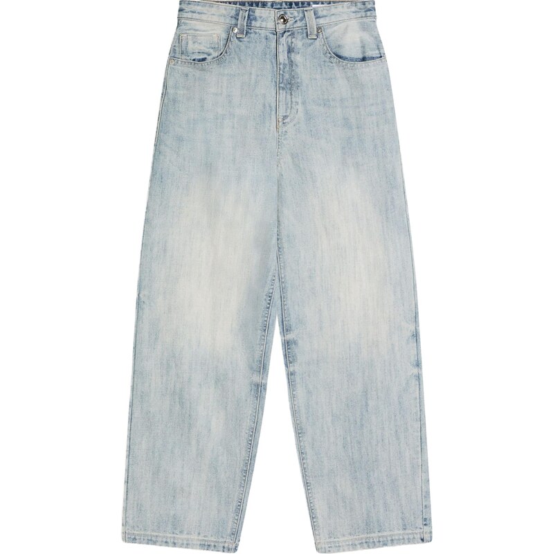 Bershka Džínsy béžová / modrá denim / hnedá 67520962