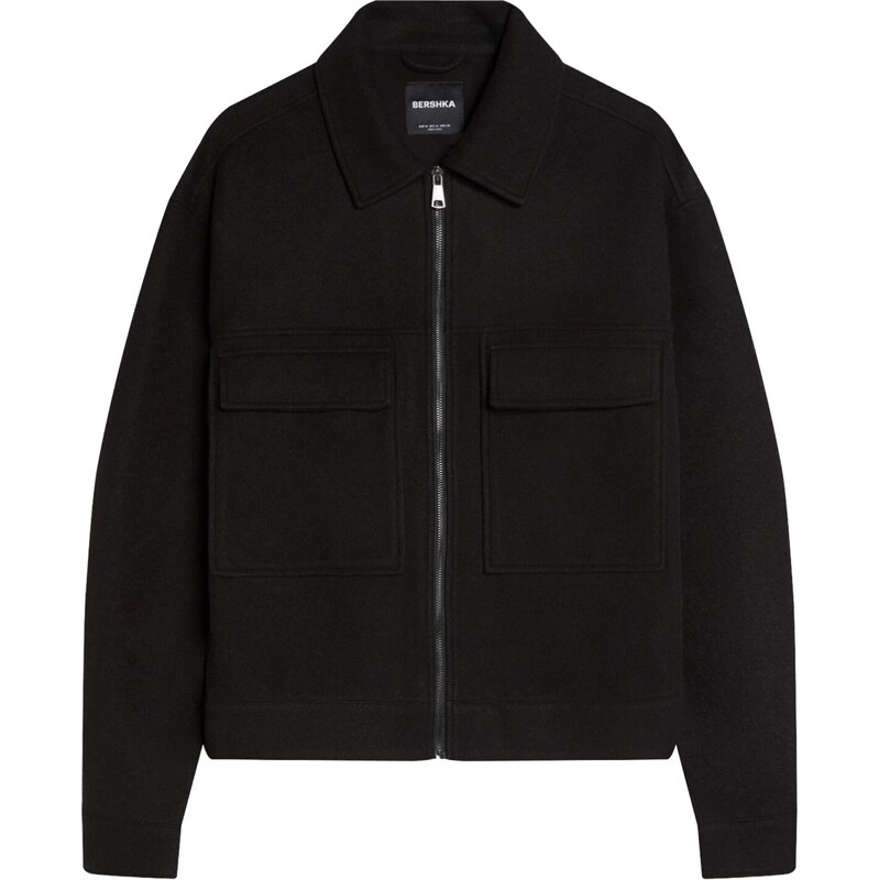 Bershka Prechodná bunda čierna 67520944