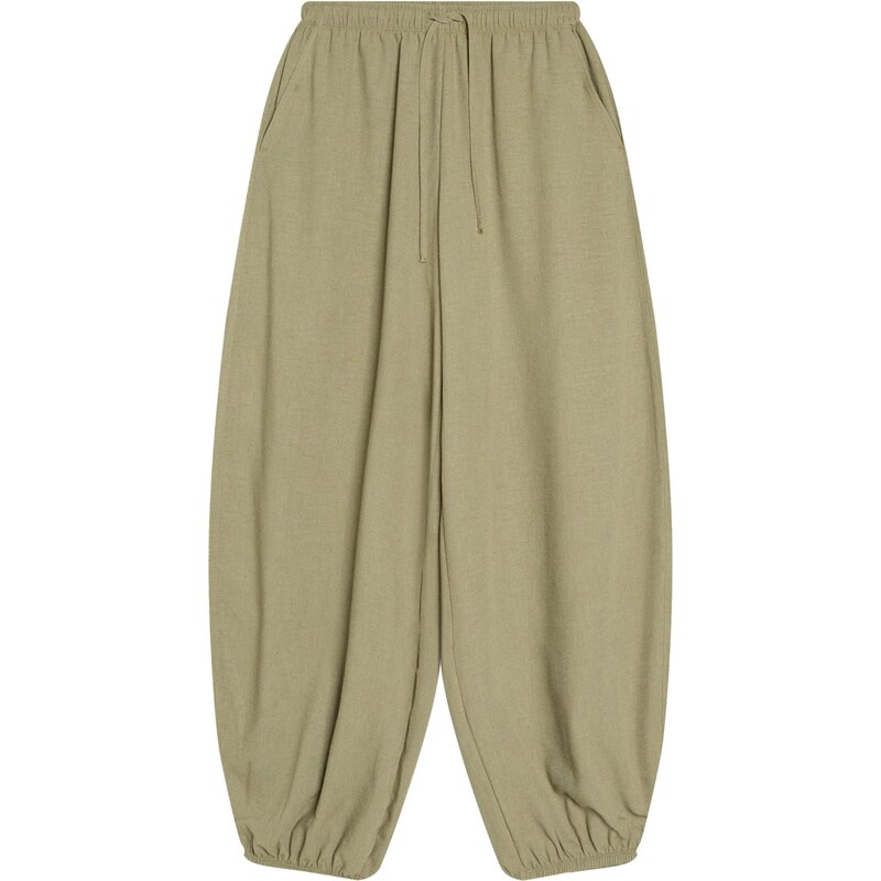 Bershka Nohavice kaki 67520954