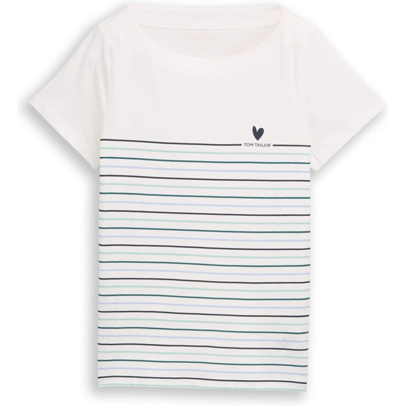 TOM TAILOR Tričko námornícka modrá / svetlomodrá / petrolejová / biela 67520995