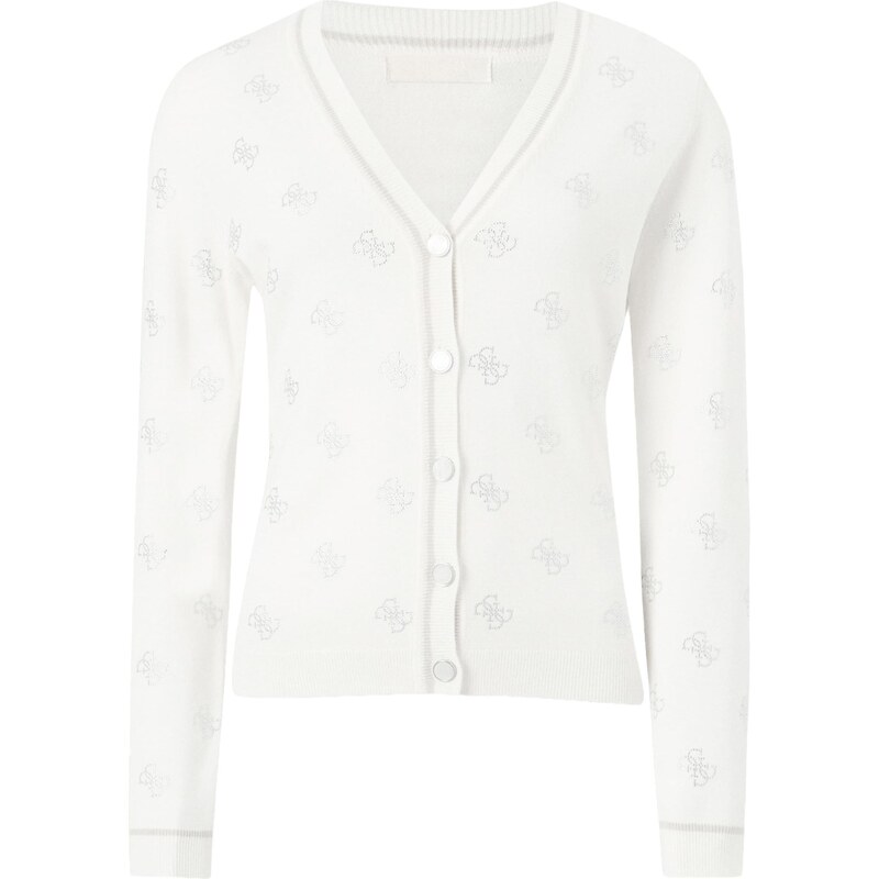 GUESS Kardigán krémová / strieborná 67521018