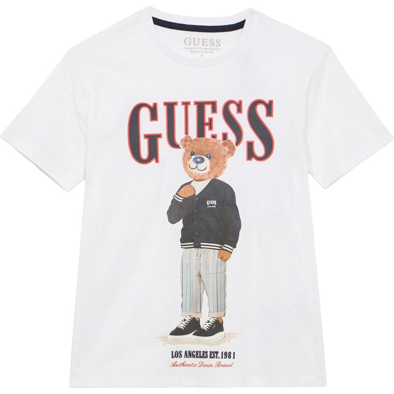 GUESS Tričko farba ťavej srsti / antracitová / červená / biela 67521216