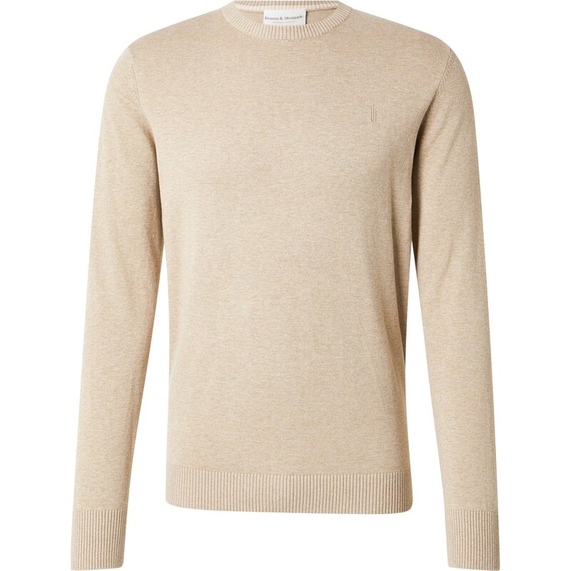 Bruun & Stengade Sveter Jupiter svetlohnedá 67521262