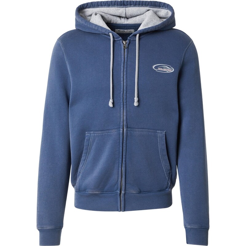 HOLLISTER Tepláková bunda zafírová / sivá / čerešňová 67521303