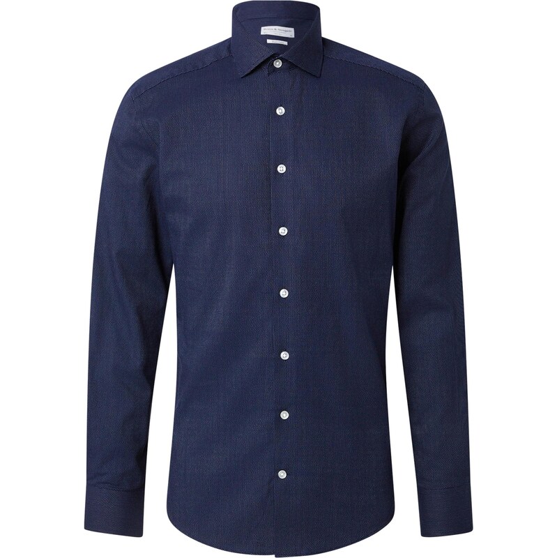 Bruun & Stengade Košeľa Hansen námornícka modrá / biela 67521328