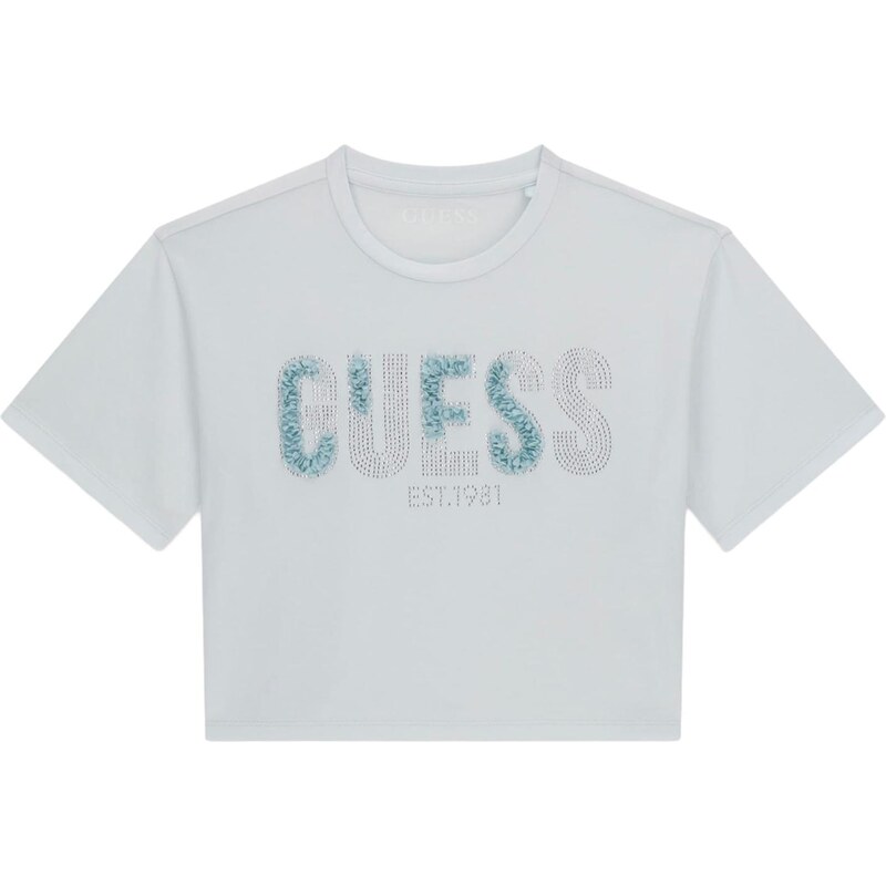 GUESS Tričko modrozelená / pastelovo modrá 67521356