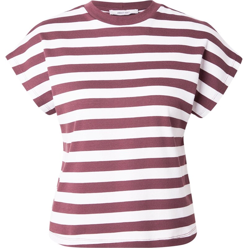 ABOUT YOU Tričko Melody bordová / biela 67521403
