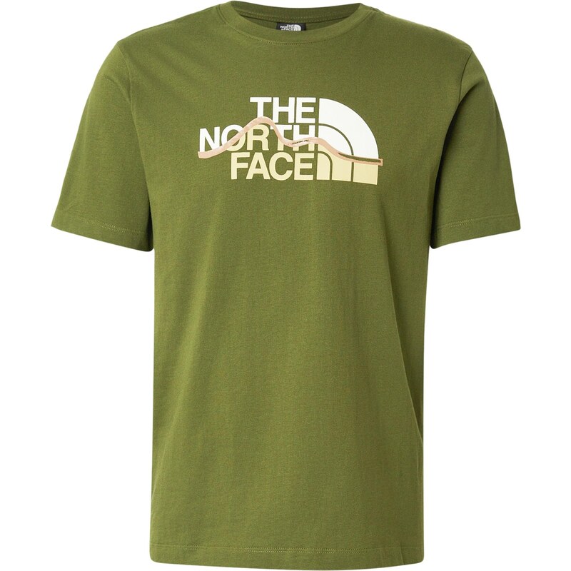 THE NORTH FACE Tričko MOUNTAIN LINE olivová / trstinová / biela 67521451