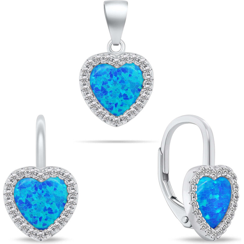 Brilio Silver Srdcový strieborný set šperkov SET299WB (náušnice, 67519324