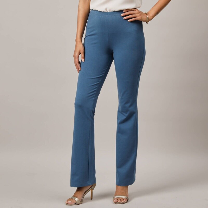 Bootcut legíny s pružným pásom modrá 054 Blancheporte 67521540