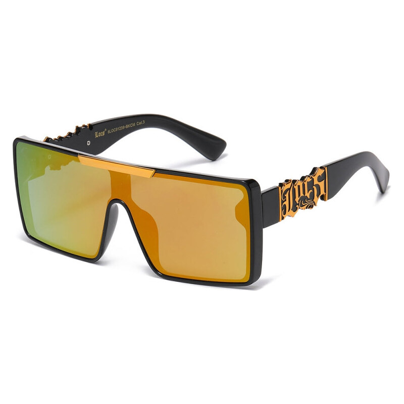 LOCS Hombre hranaté slnečné okuliare Oranžové zrkadlovky 65230107