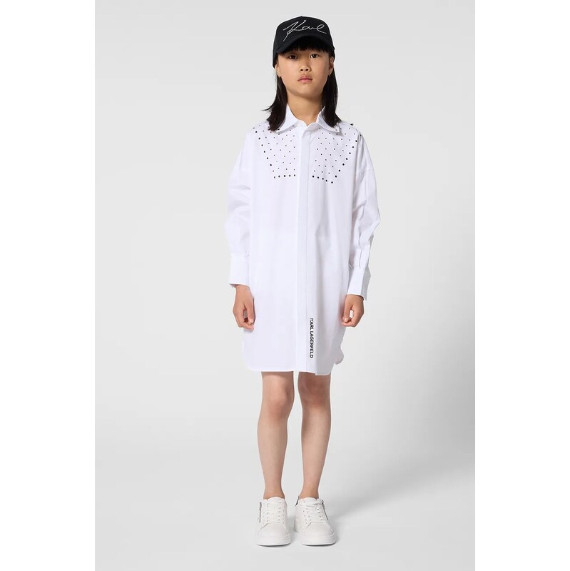 Dievčenské bavlnené šaty Karl Lagerfeld 67548219