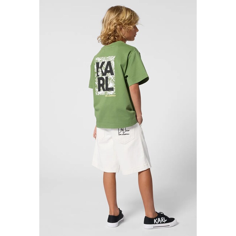 Detské bavlnené šortky Karl Lagerfeld 67548018