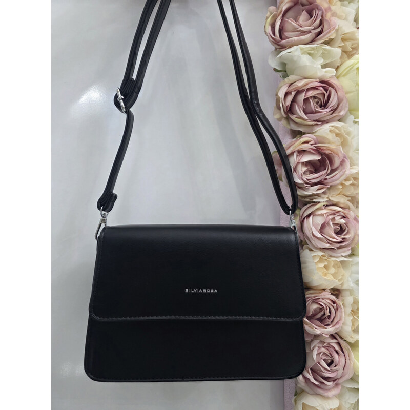 E-shop Katrins Fashion Čierna crossbody kabelka Silvia Rosa