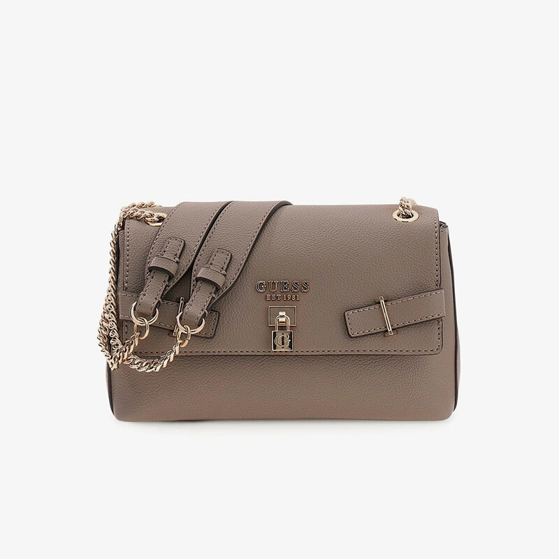 GUESS Yesba Convertible Cross Body Flap Dark Taupe Universal 67531792