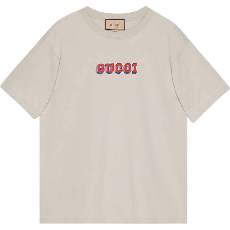 GUCCI 3D Logo Ivory tričko 67531641