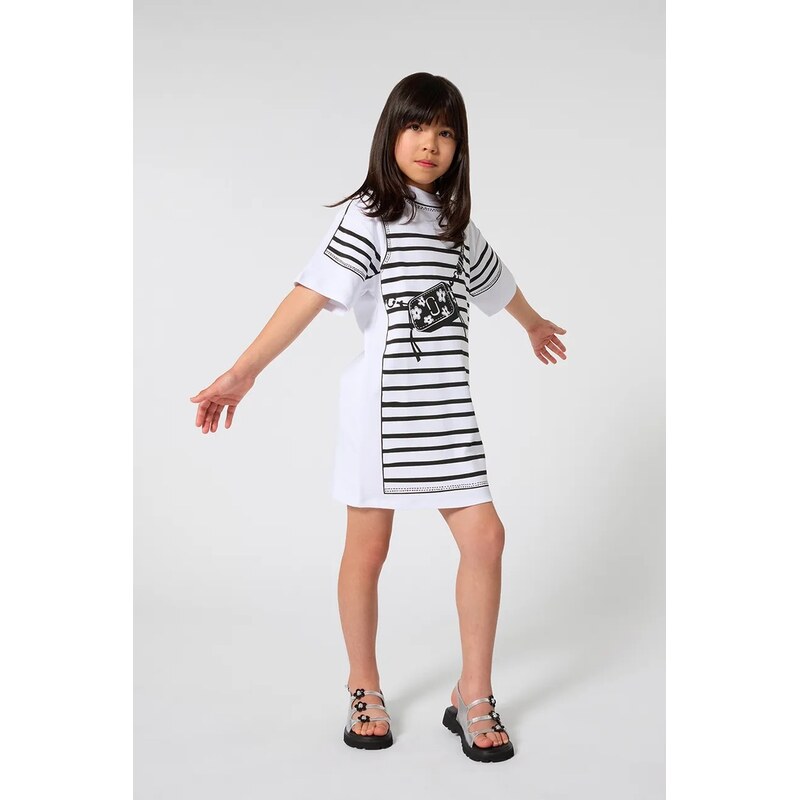 Dievčenské bavlnené šaty Marc Jacobs 67548217