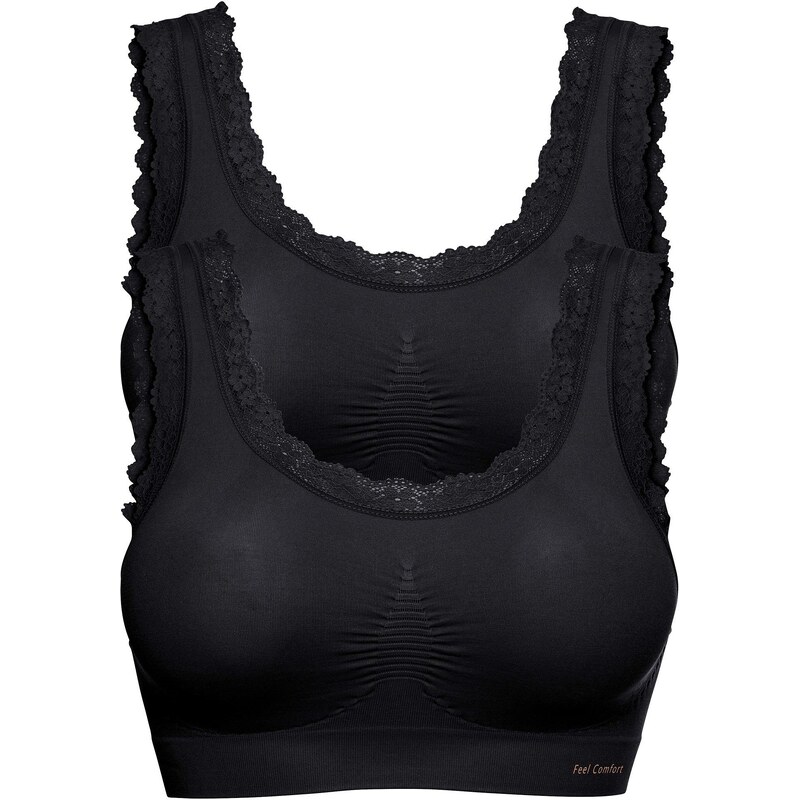 bonprix Podprsenka (2 ks) Feel Comfort Seamless, farba čierna 44733382
