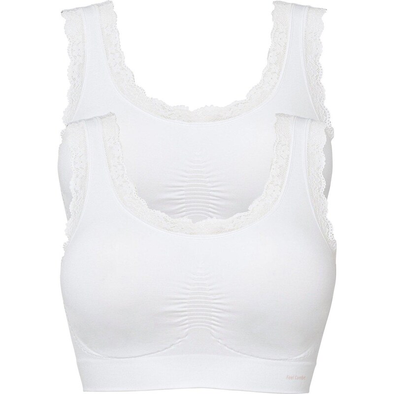 bonprix Podprsenka (2 ks) Feel Comfort Seamless, farba biela 44791291