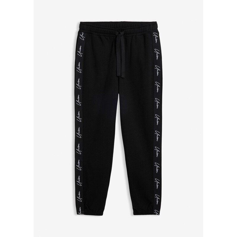 bonprix Tepláky z čistej bio bavlny, Loose Fit, farba čierna 67534947
