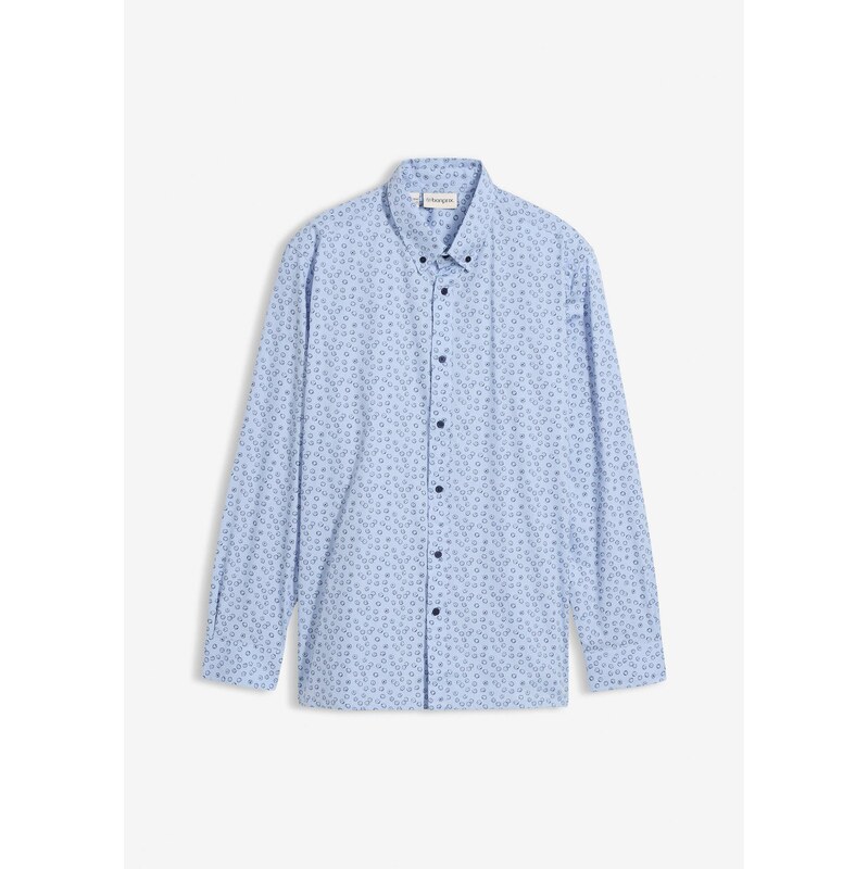 bonprix Biznis košeľa z čistej bavlny, Modern Fit, farba modrá 67535039