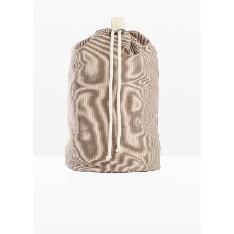 bonprix Ruksak, plátený, s pásikmi, farba hnedá 67535041