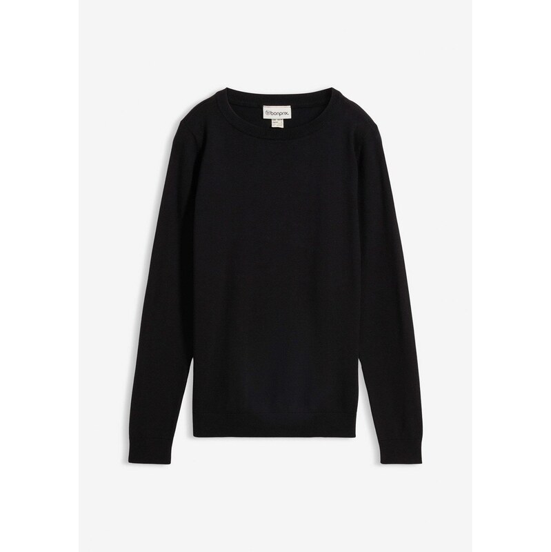 bonprix Jemne pletený pulóver, farba čierna 67535184