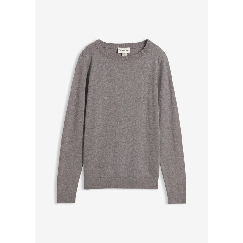bonprix Jemne pletený pulóver, farba šedá 67535183