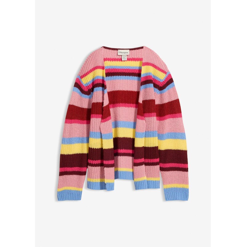 bonprix Oversize-pletený sveter s podielom vlny, farba ružová 67535251