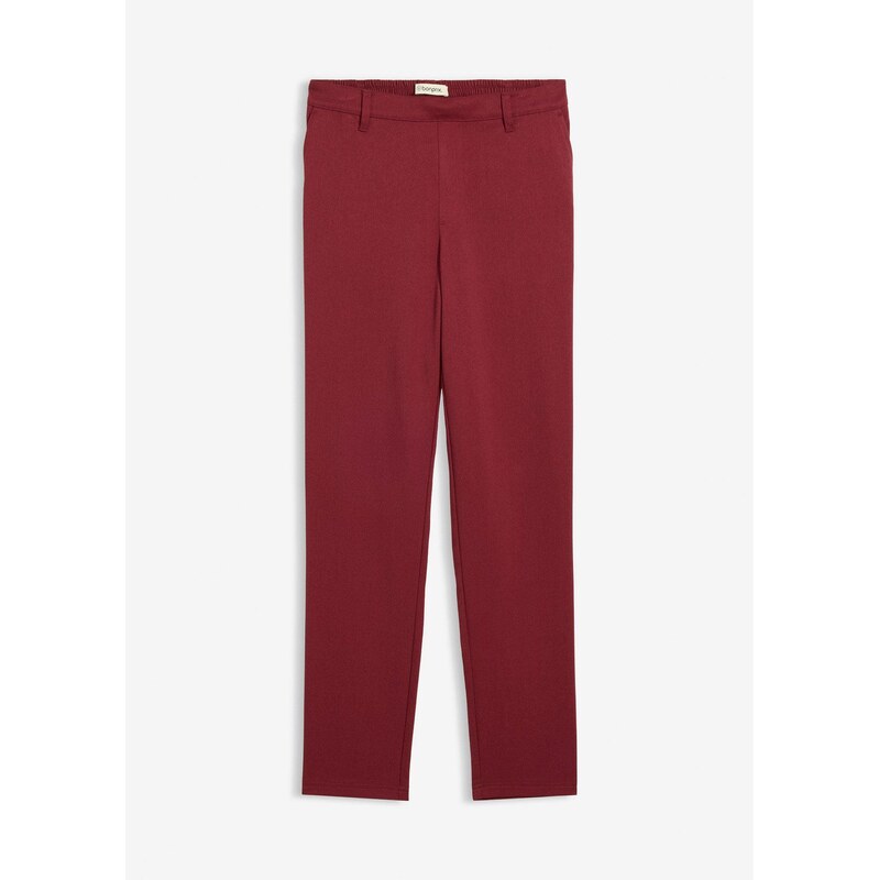 bonprix Chino nohavice z viskózového mixu, farba červená 67535259