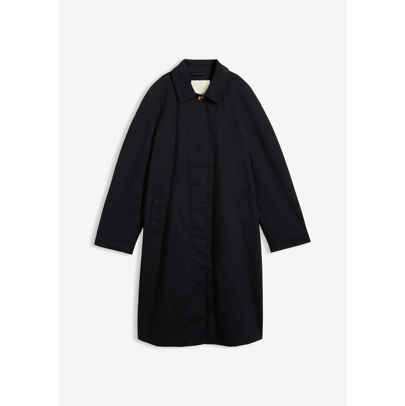 bonprix Trenčkot, jednoradový, farba čierna 67535258