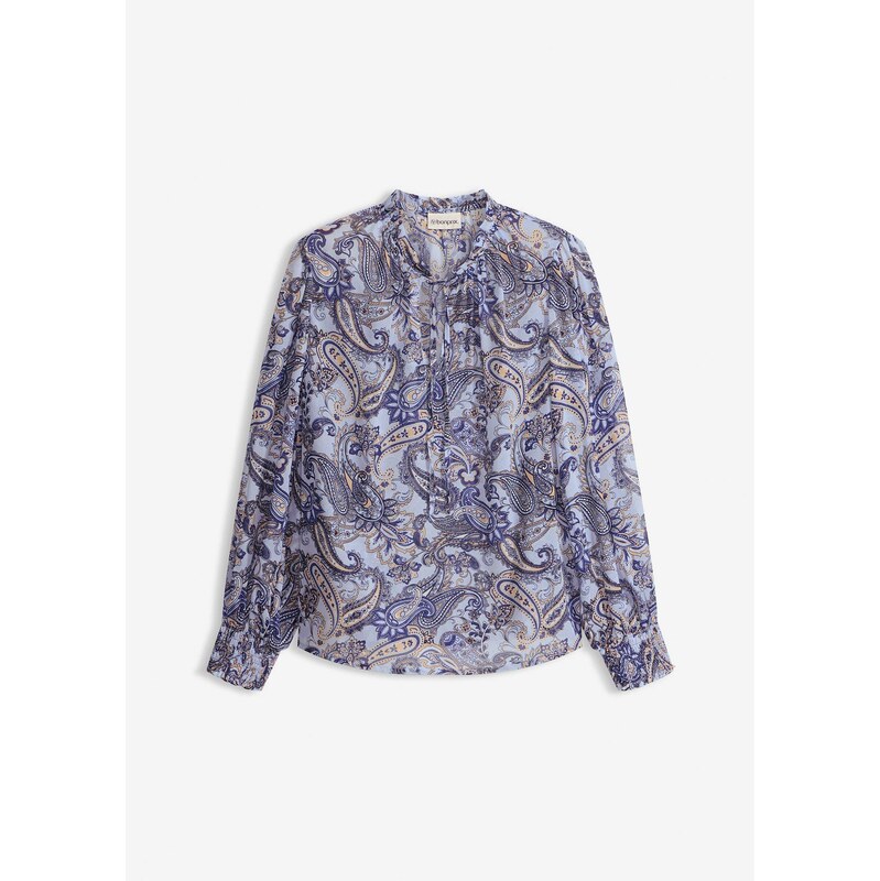 bonprix Šifónová blúzka, farba modrá 67535285