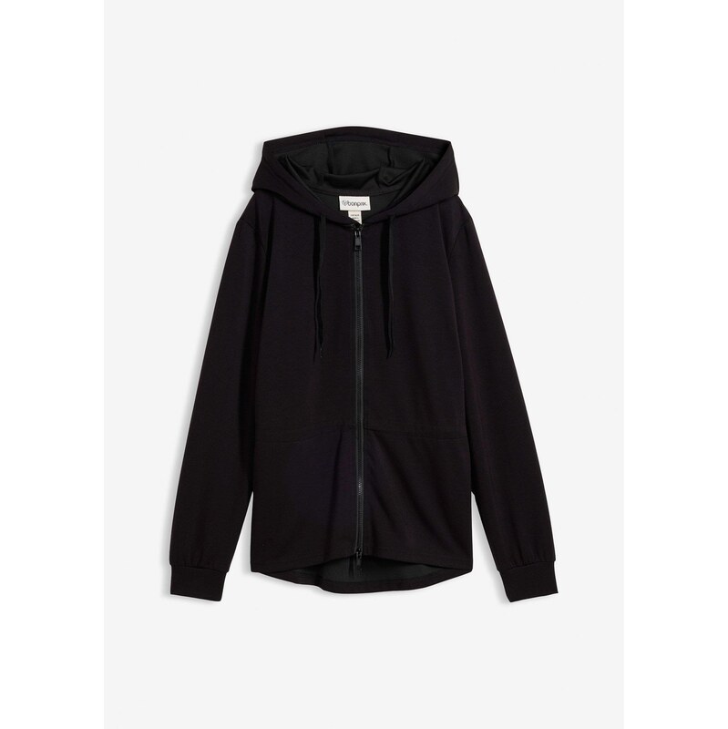 bonprix Mikinová bunda, farba čierna 67535316