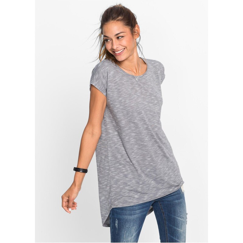 bonprix Dlhé tričko z viskózového materiálu, farba šedá 44741462