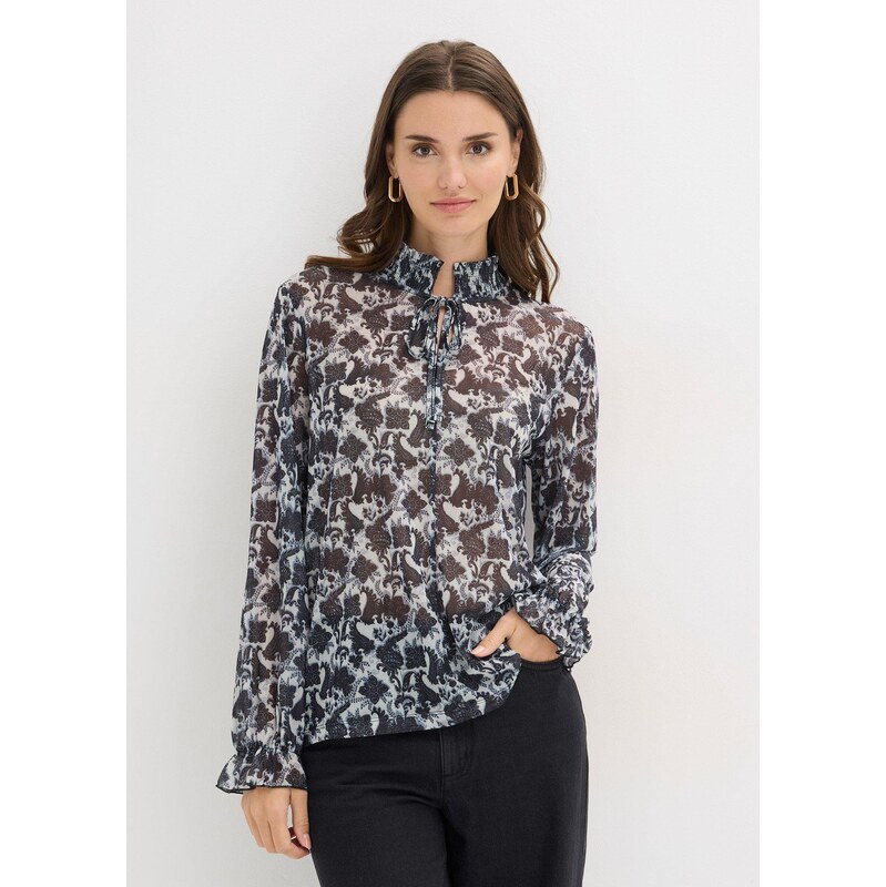 bonprix Tričko s dlhým rukávom, farba čierna 67535089