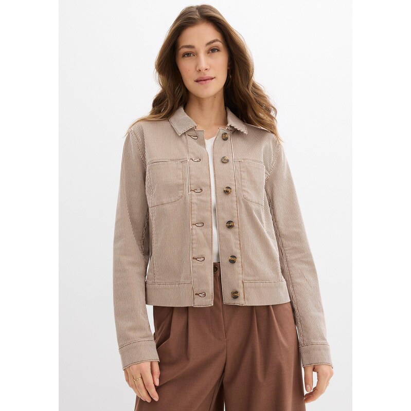 bonprix Prechodná bunda, farba hnedá 67535118