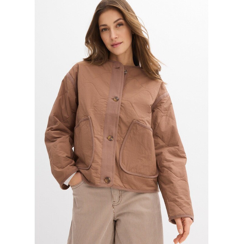 bonprix Prešívaná bunda, farba hnedá 67535121