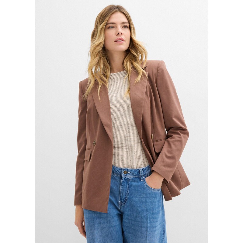 bonprix Blejzer, dvojradový, farba hnedá 67535185
