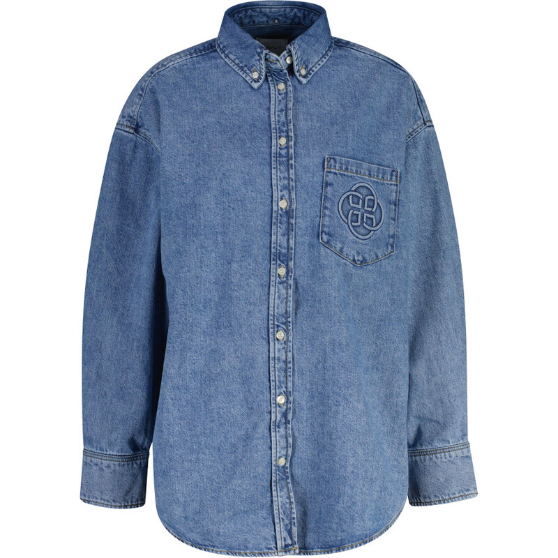 KOŠEĽA GANT OS DENIM EMBR POCKET BD SHIRT SEMI LIGHT BLUE WORN IN 67332216