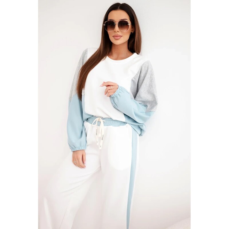 Kesi Włoski Dámska súprava s voľnou mikinou a širokými nohavicami 67446844