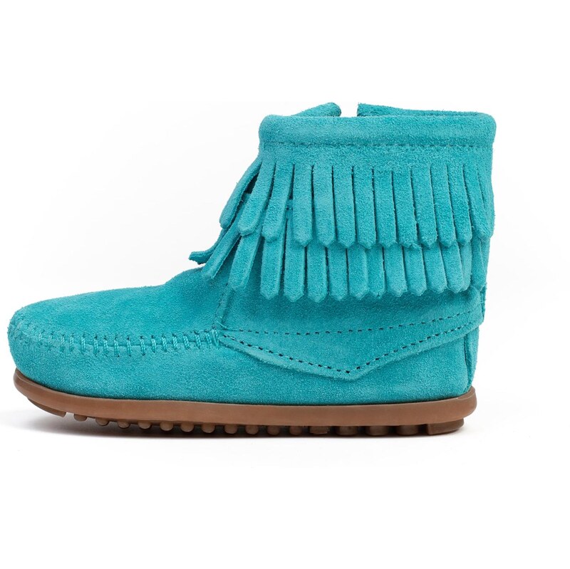 Minnetonka Čižmy Double fringe tyrkysová 67551590
