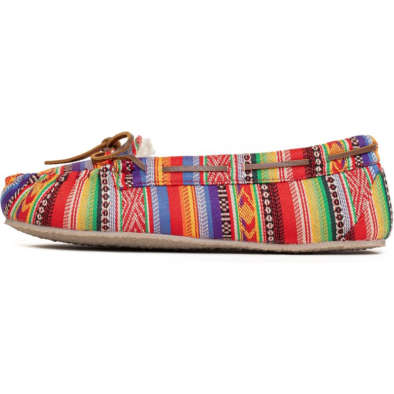 Minnetonka Papuče Cally modrá / žltá / fialová / červená 67551596