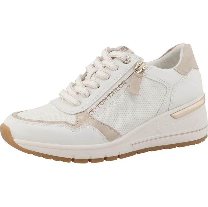 TOM TAILOR Nízke tenisky béžová / biela 67551707
