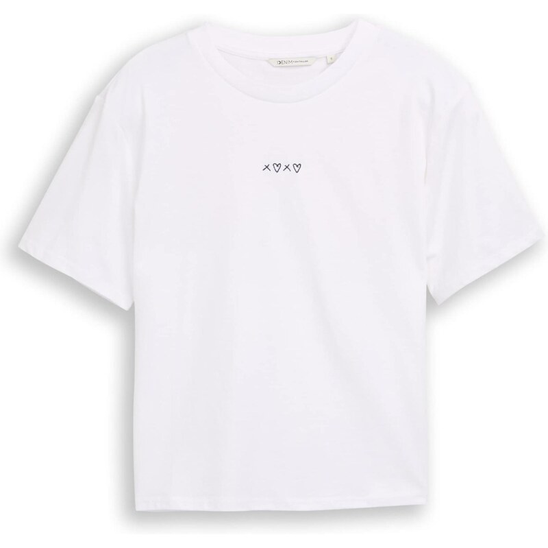 TOM TAILOR DENIM Tričko tmavomodrá / biela 67551711